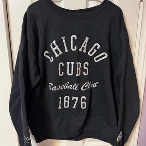 Chicago Cubs Black Crewneck Sweater